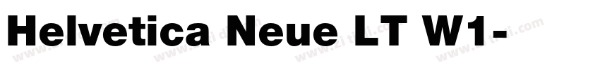 Helvetica Neue LT W1字体转换